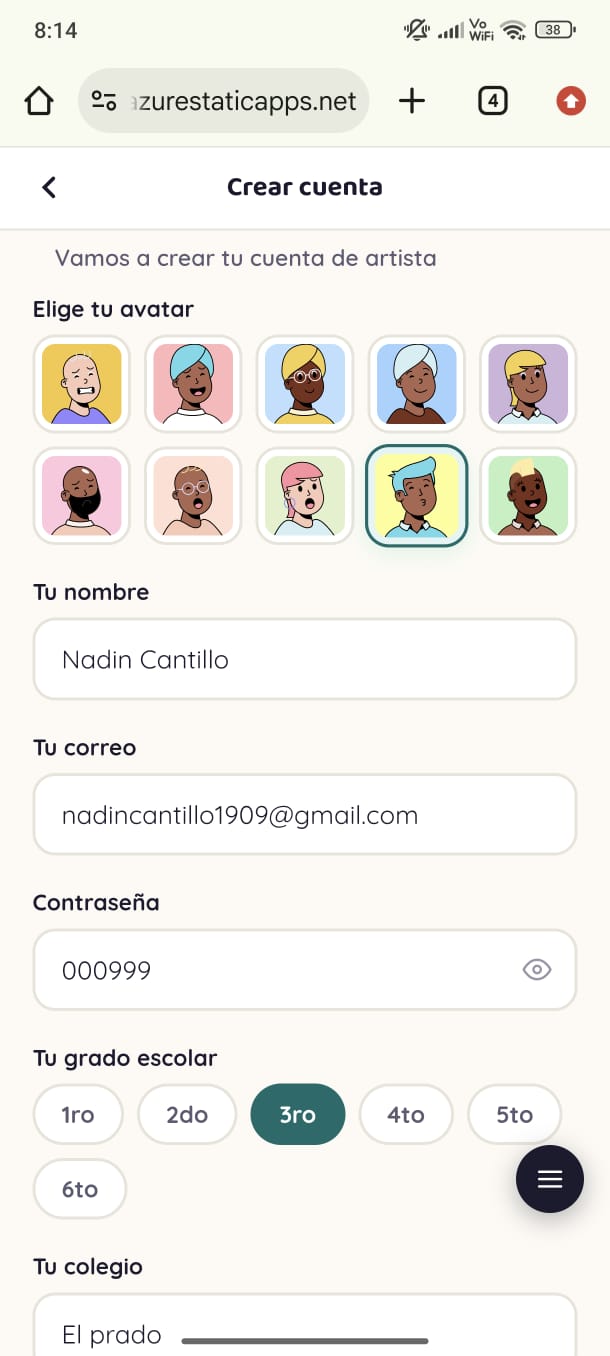 Crear Cuenta